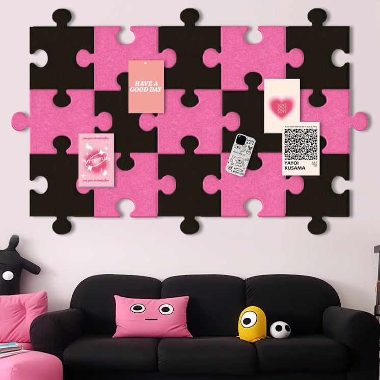 Ins-Style Self-Adhesive Wall Decoration Background Three-Dimensional Puzzle Felt Board Wall Message Board Felt Po Wall - Image 4